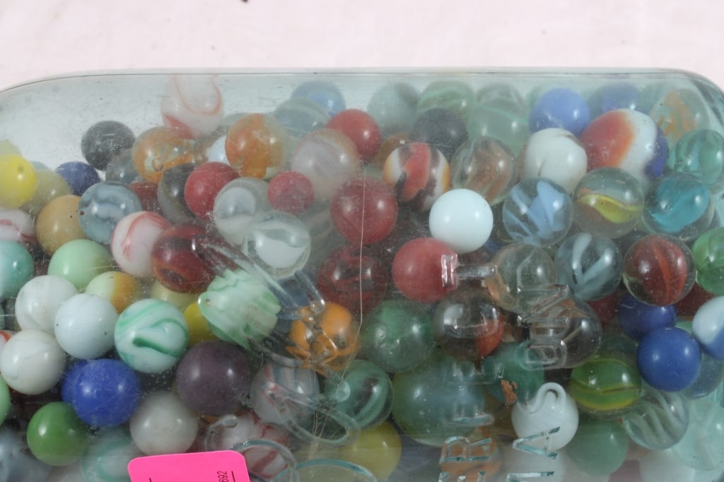 Half Gallon Ball Fruit Jar Full of Marbles - 5