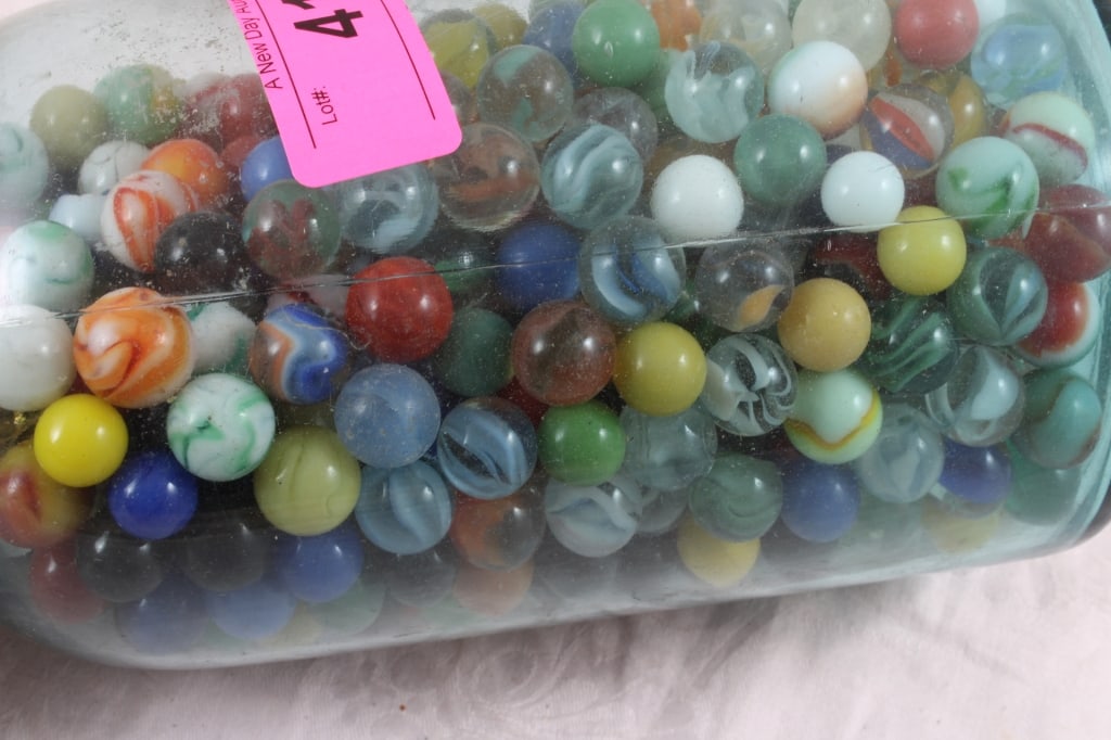Half Gallon Ball Fruit Jar Full of Marbles - 7