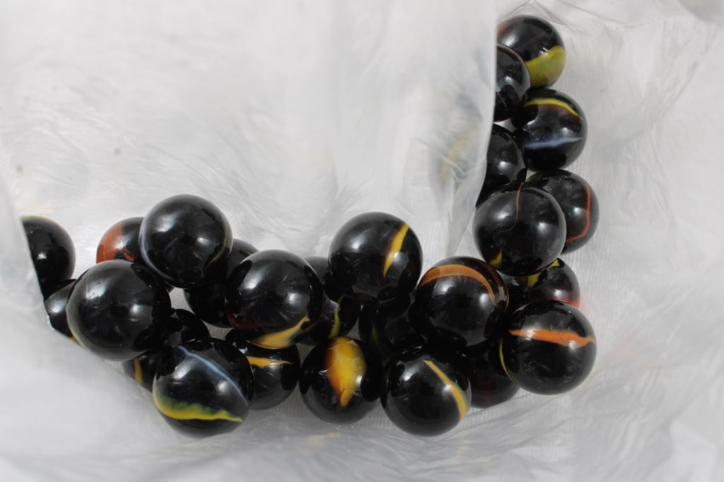 Half Gallon Ball Fruit Jar Full of Marbles - 12