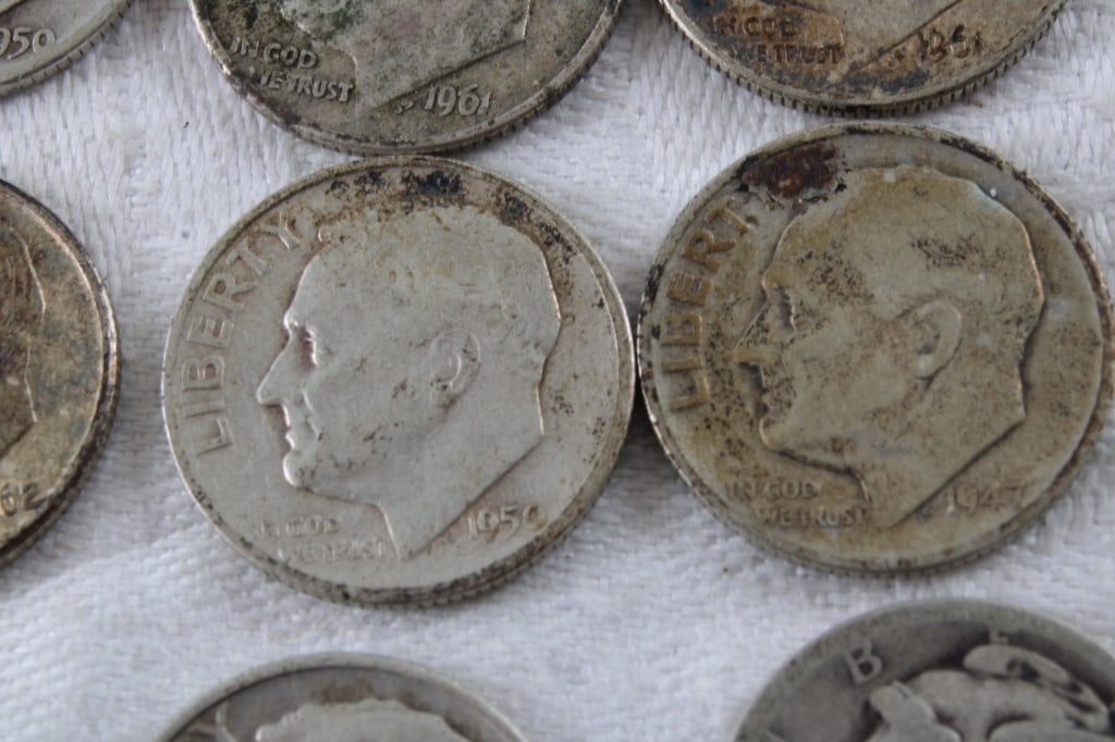 19 Roosevelt Silver Dimes & 1 Mercury Dime - 10