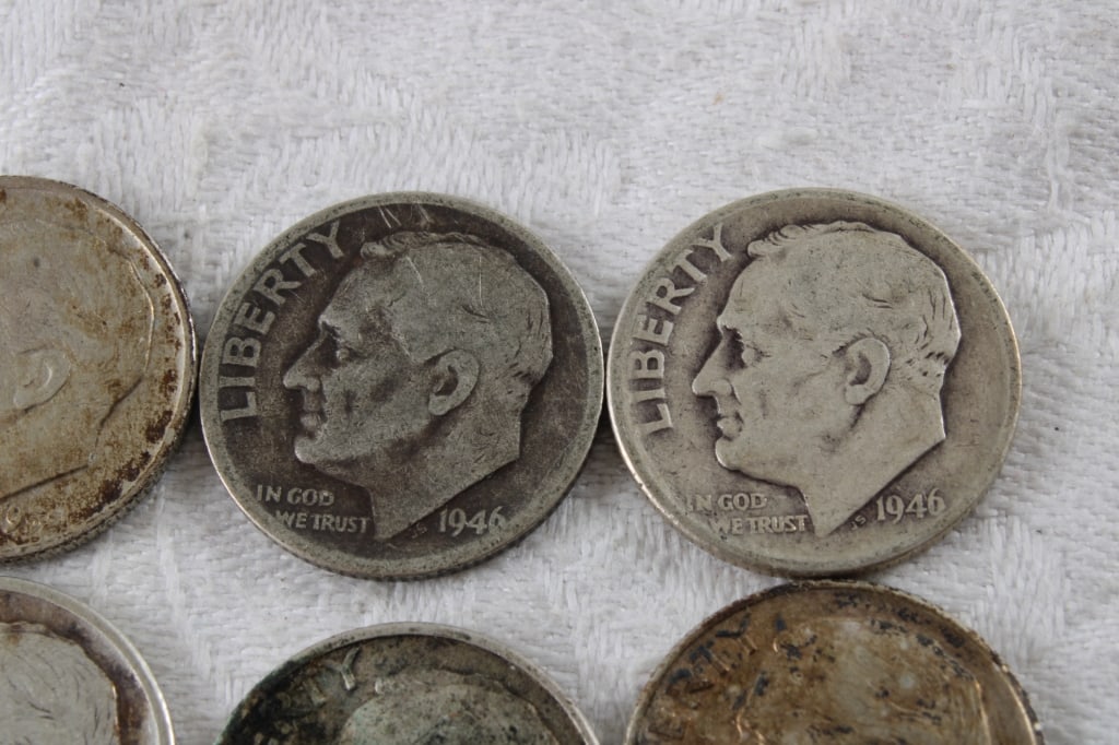 19 Roosevelt Silver Dimes & 1 Mercury Dime - 4