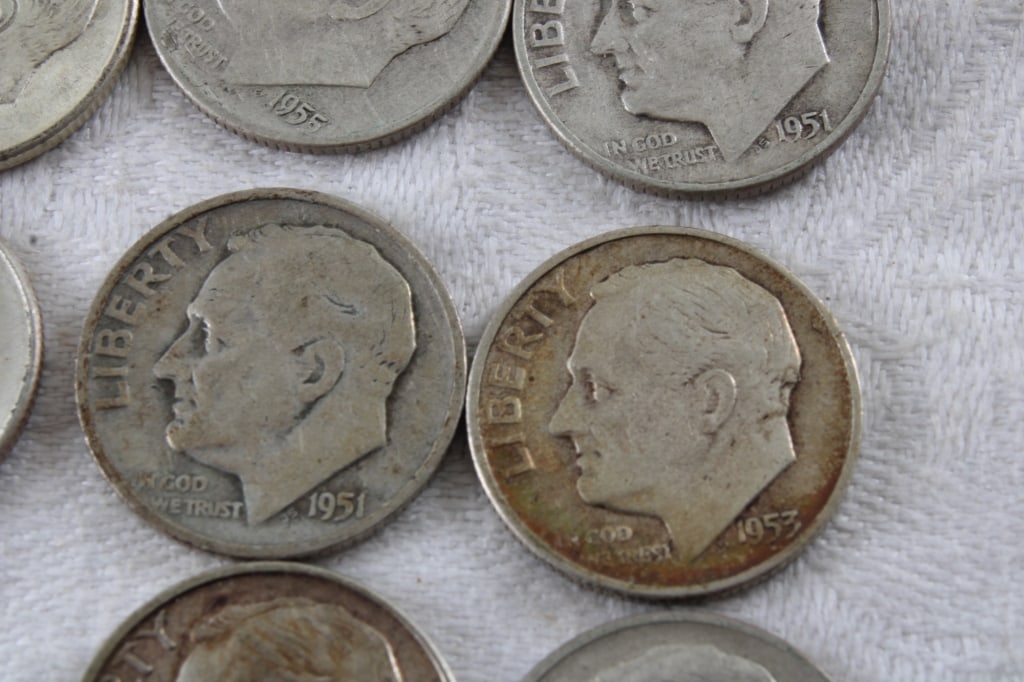 20 Roosevelt Silver Dimes - 10