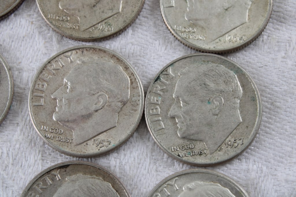 20 Roosevelt Silver Dimes - 10