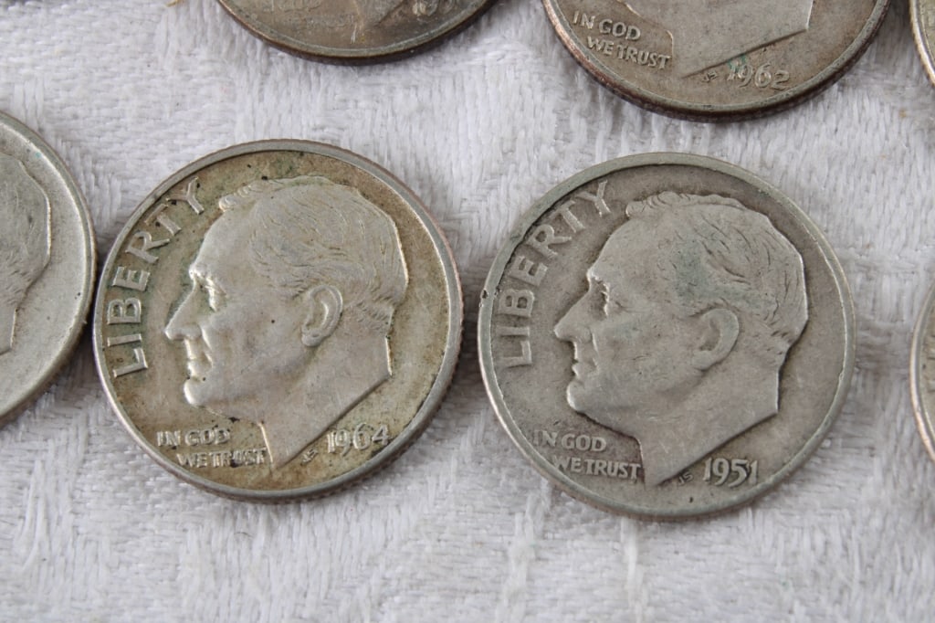 20 Roosevelt Silver Dimes - 9