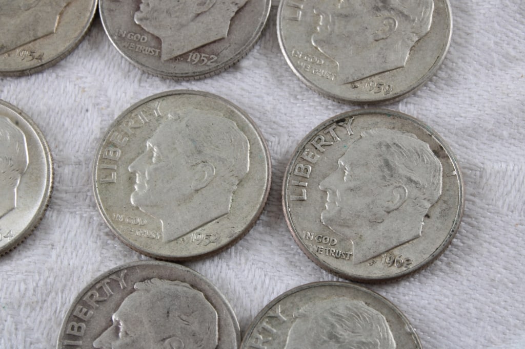 20 Roosevelt Silver Dimes - 10