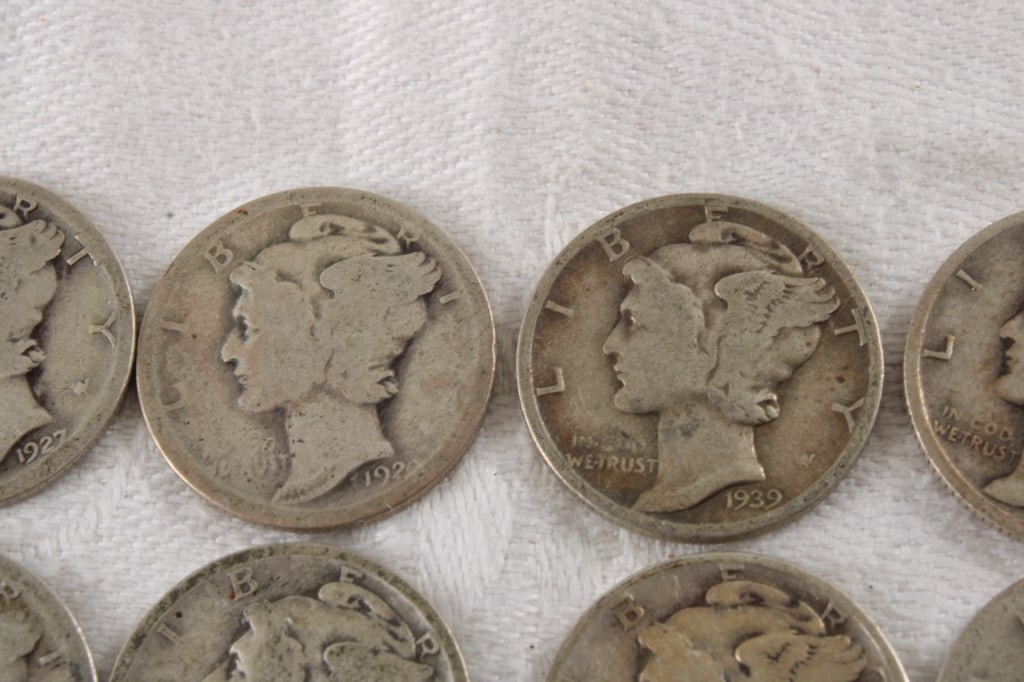 28 Mercury Silver Dimes - 3