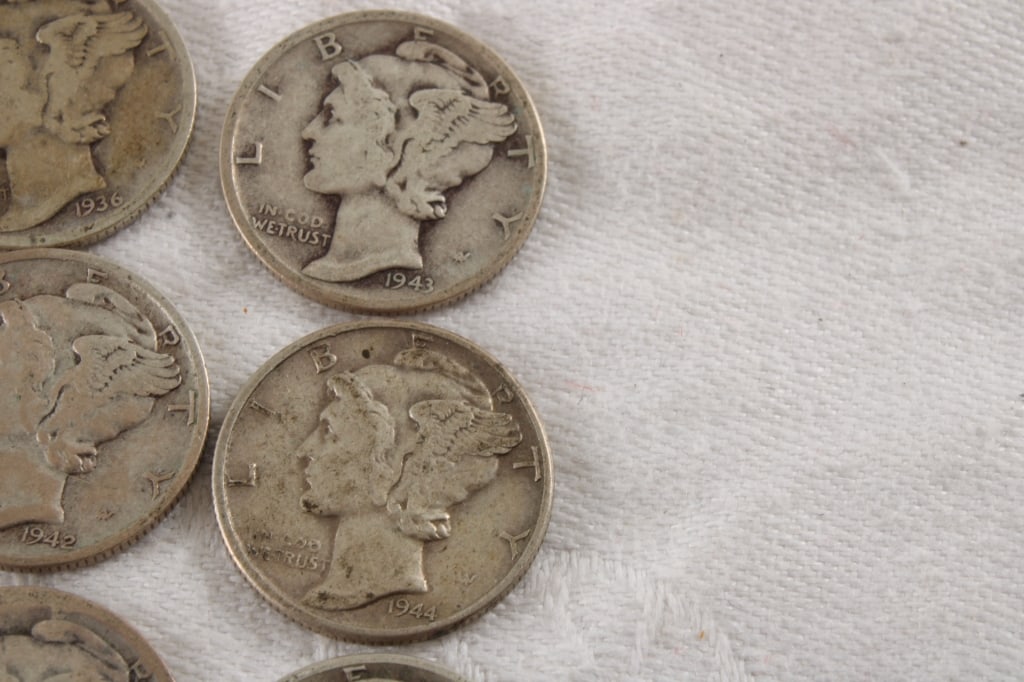28 Mercury Silver Dimes - 5