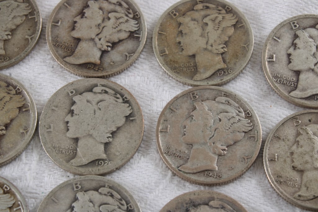 28 Mercury Silver Dimes - 6