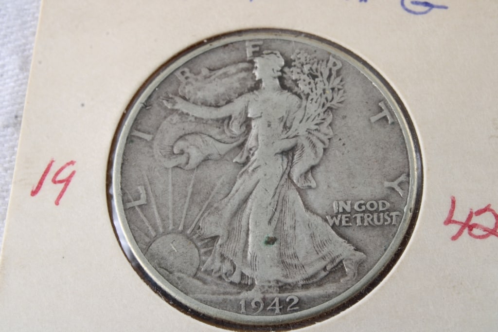 1899 Barber Half, 1942 Half & 1963 Franklin Half - 2