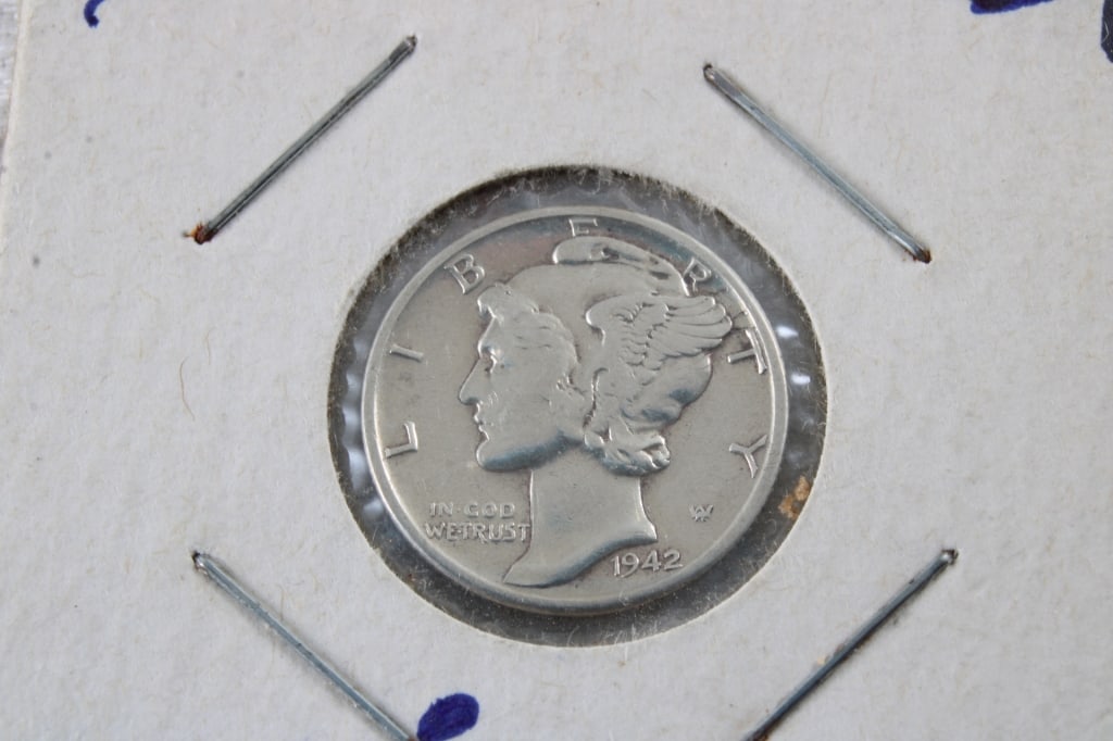 1942 Mercury Dime &1964 JFK Half Dollar - 4