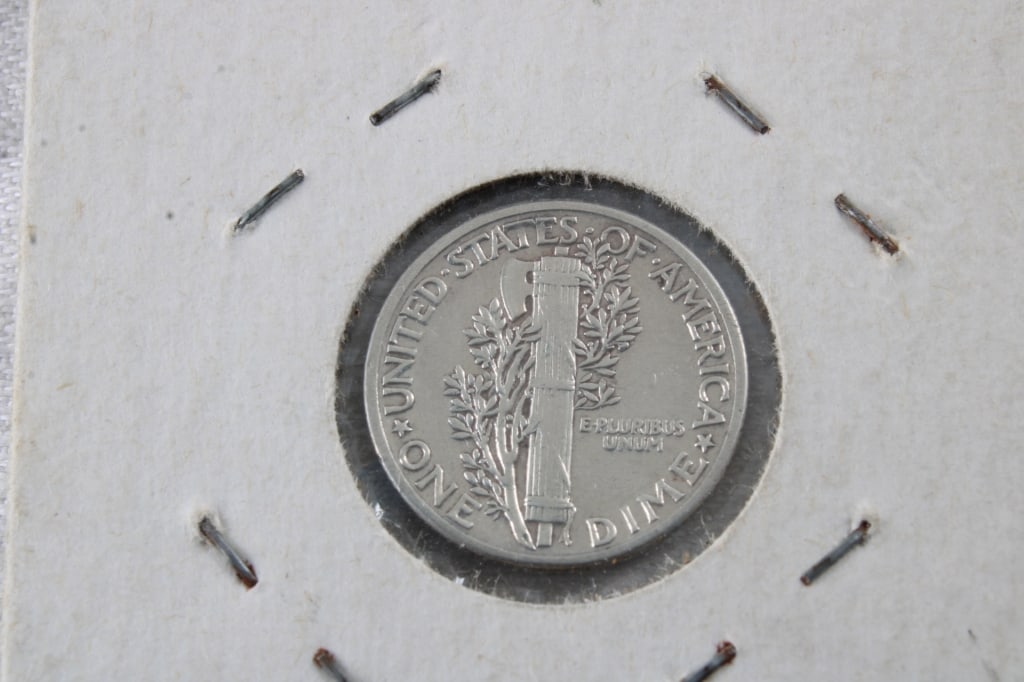 1942 Mercury Dime &1964 JFK Half Dollar - 5