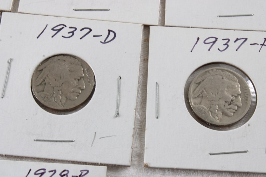 29 Buffalo Nickels & 1866 3 Cent Nickel - 10