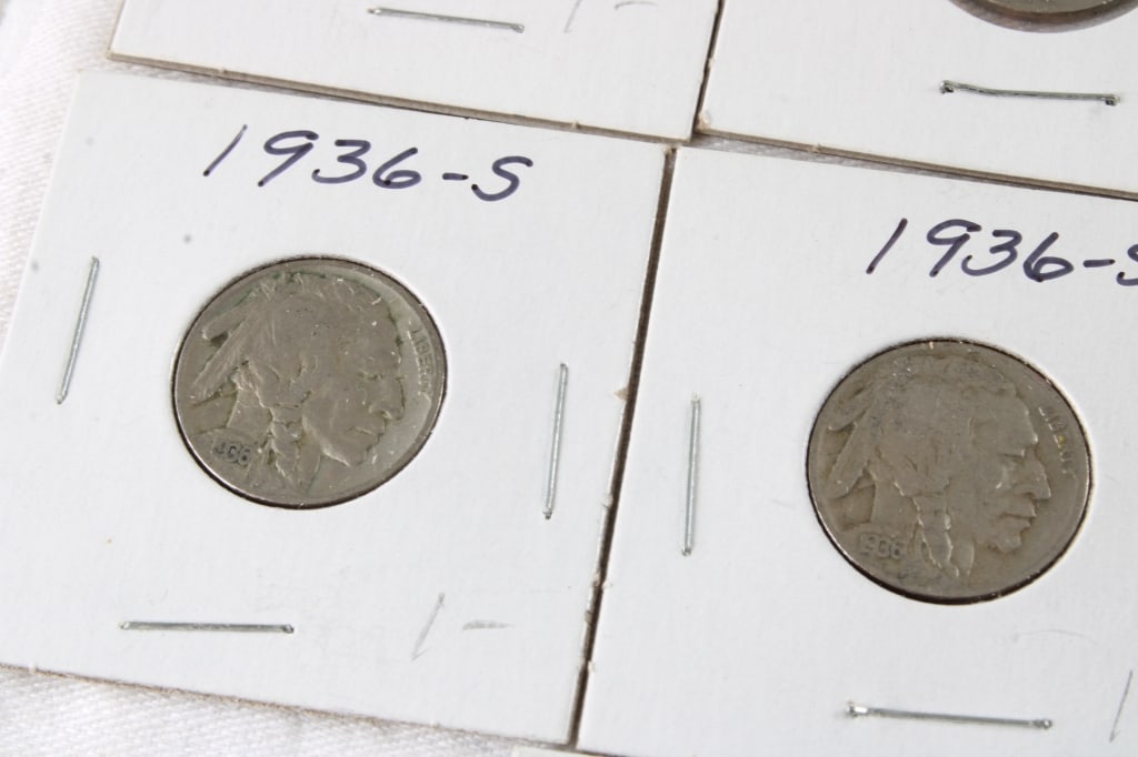 29 Buffalo Nickels & 1866 3 Cent Nickel - 7