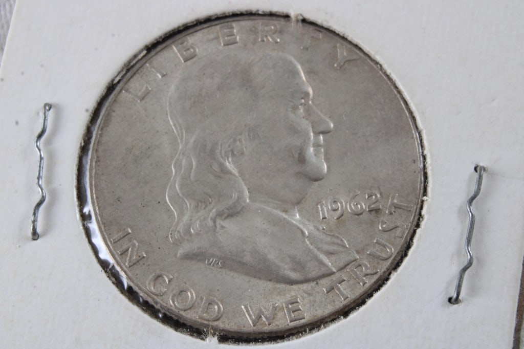 2 1943 Walking Liberty Halves, 1962D Franklin Half - 2