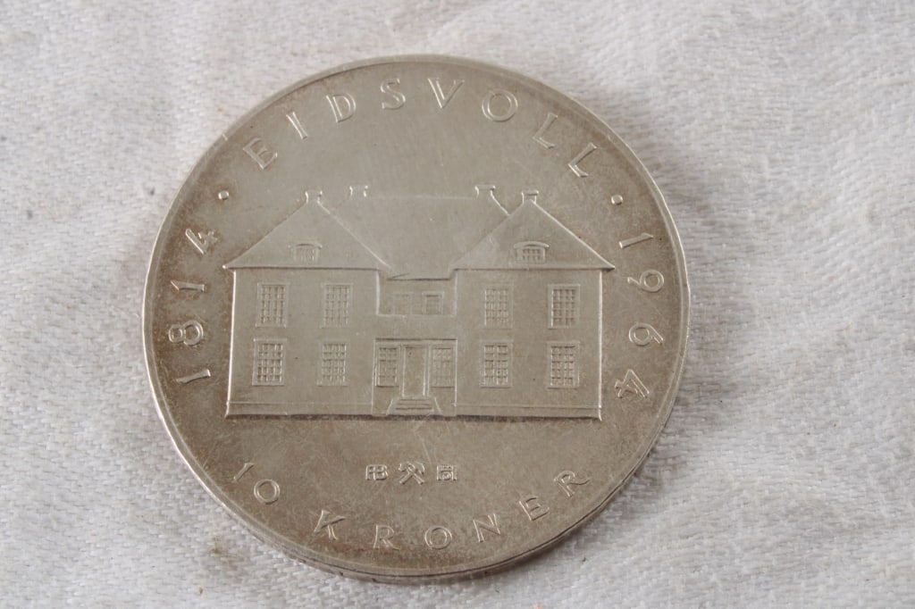1964 Norway 10 Croner Crown 90% Silver - 3