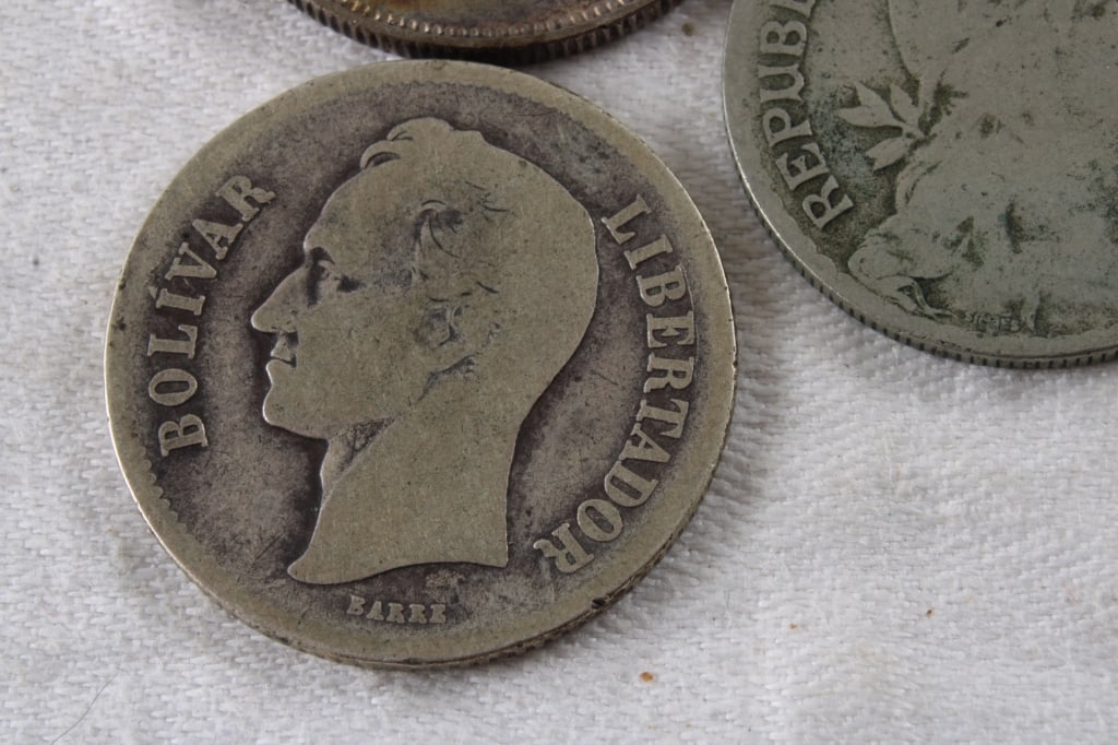4 Foreign Coins 3 Silver, 1 Copper/Brass - 4