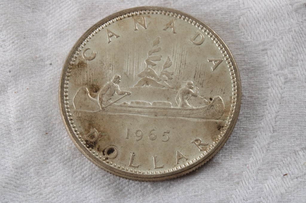 1965 Canadian 80% Silver Dollar - 4