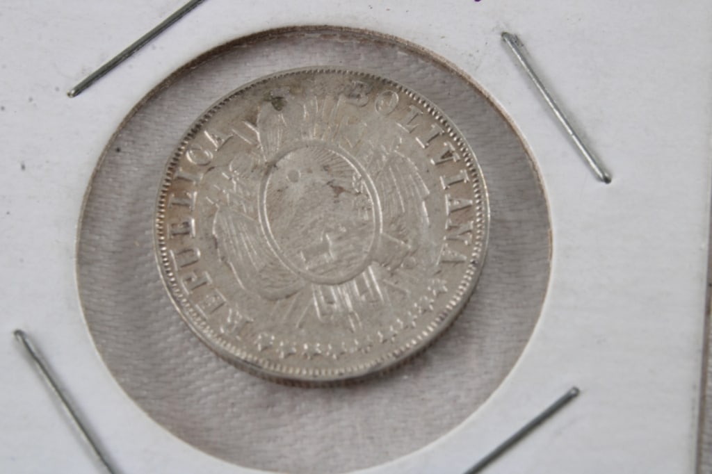 4 90% Silver Bolivia Coins - 8