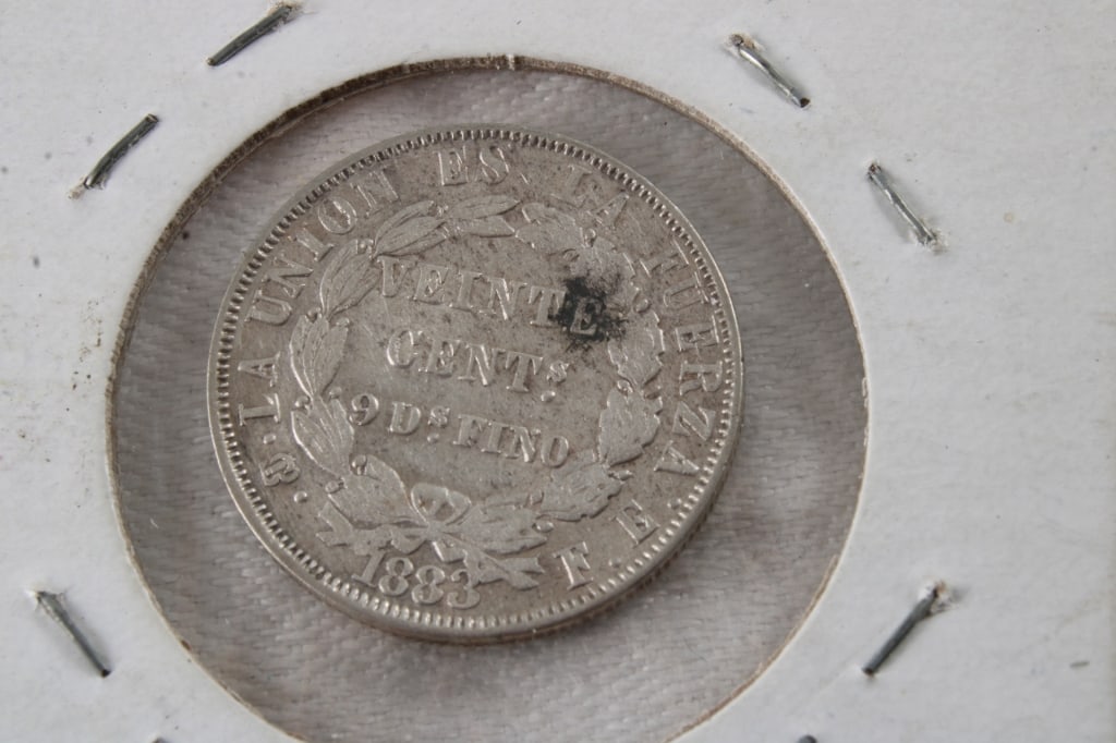 4 90% Silver Bolivia Coins - 9