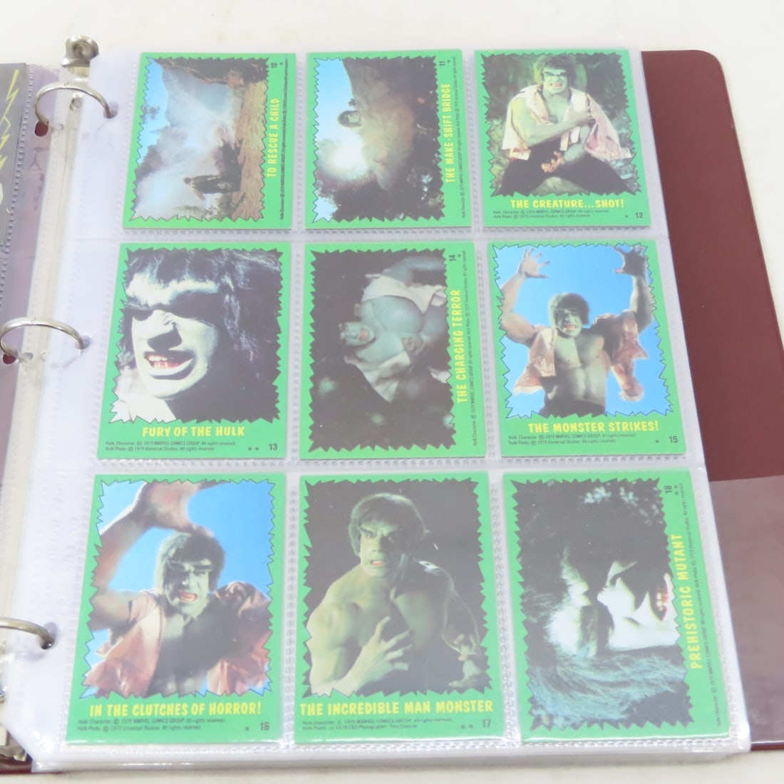1979 Hulk & 1991 Marvel Hulk Complete Card Sets - 3