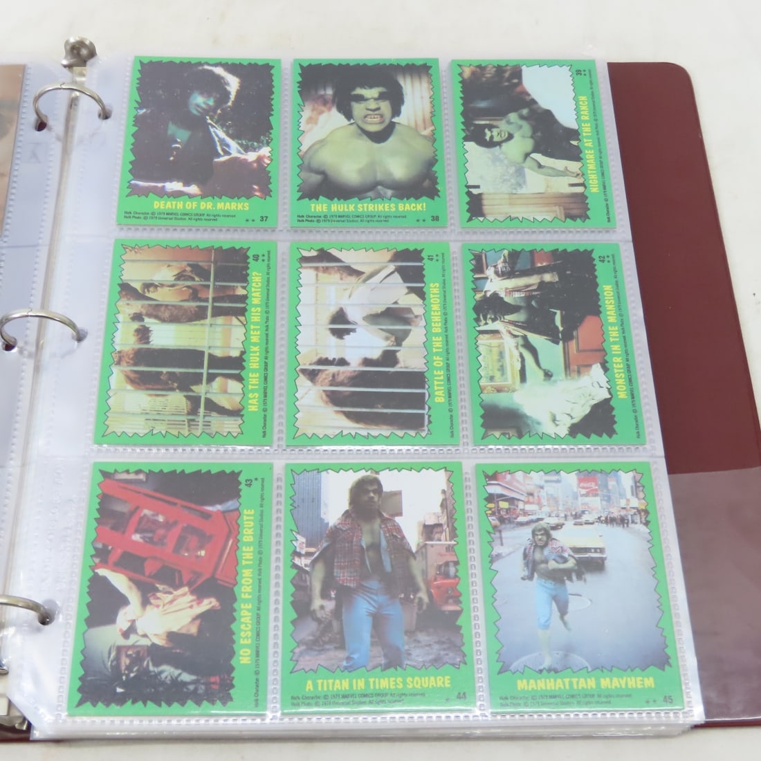 1979 Hulk & 1991 Marvel Hulk Complete Card Sets - 6