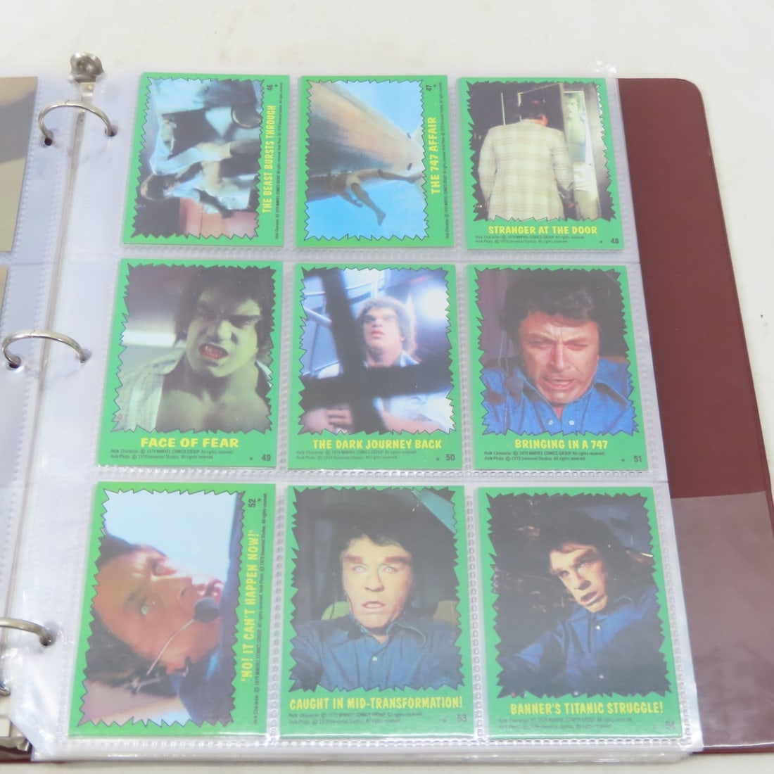 1979 Hulk & 1991 Marvel Hulk Complete Card Sets - 7