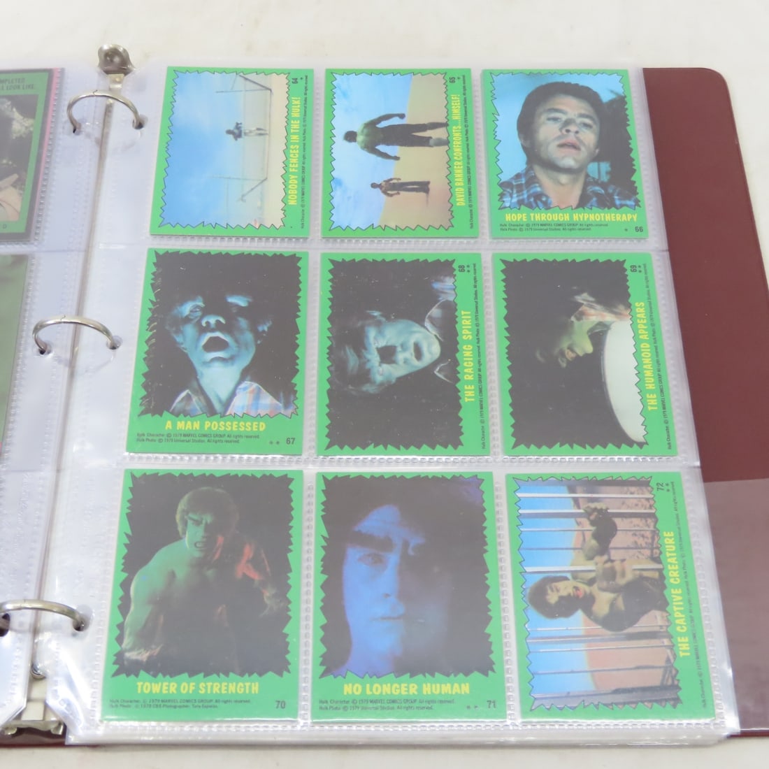 1979 Hulk & 1991 Marvel Hulk Complete Card Sets - 9