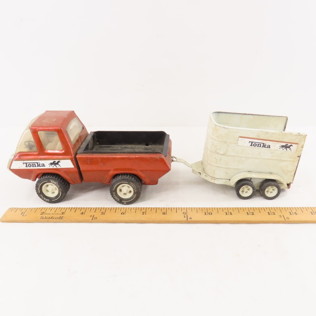 Vintage Tonka Stables Truck & Horse Trailer - 2