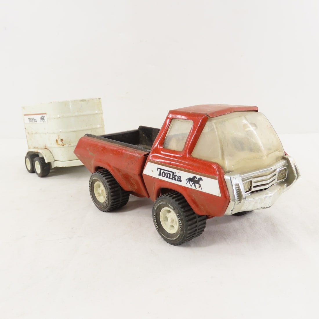 Vintage Tonka Stables Truck & Horse Trailer - 7