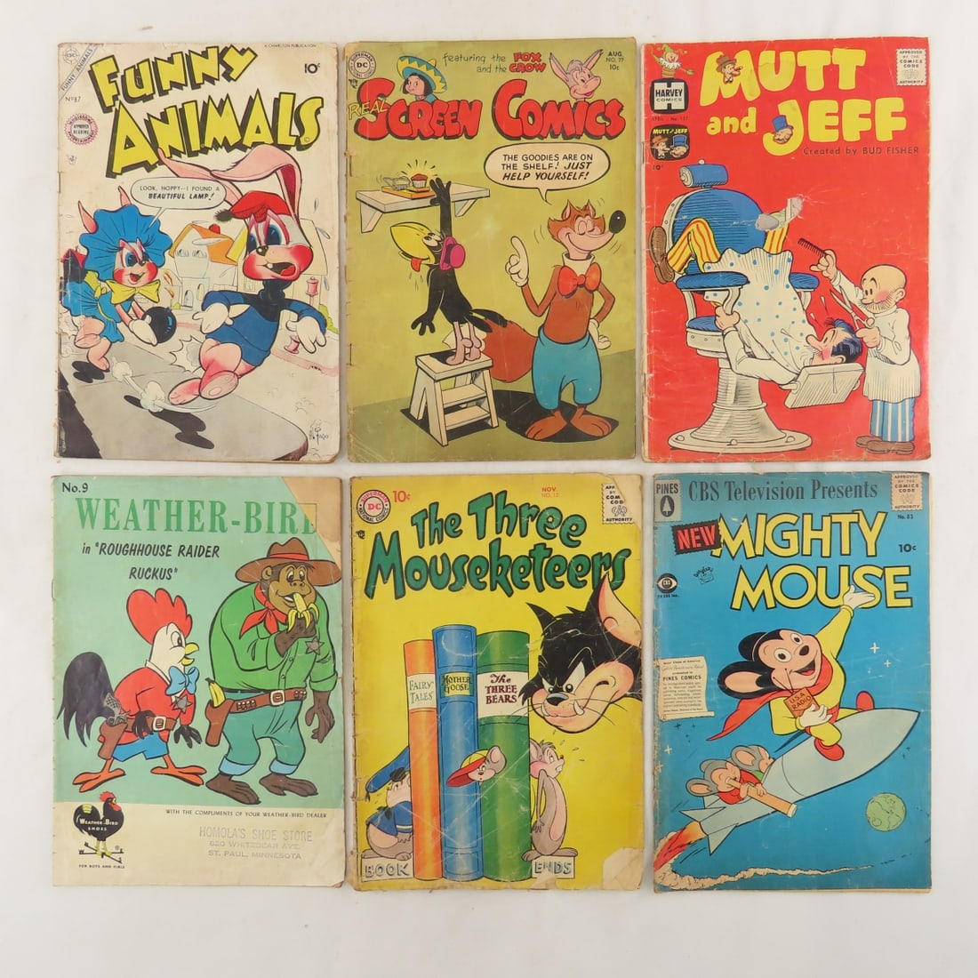 80+ 10-15 cent Cartoon Comics, Harvey, Whitman - 6