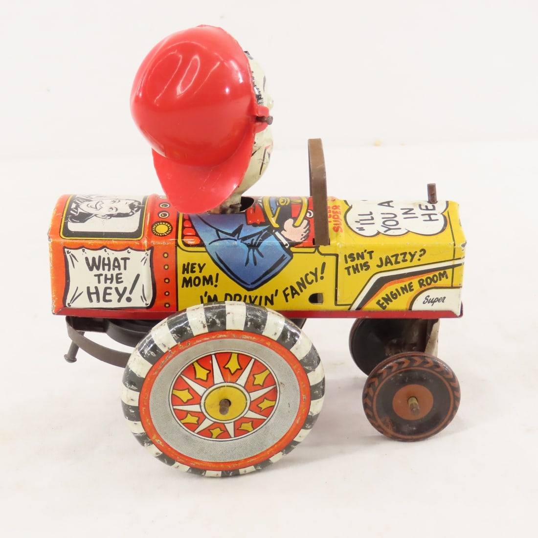 Marx Milton Berle Tin Litho Crazy Car Wind-Up Toy - 6