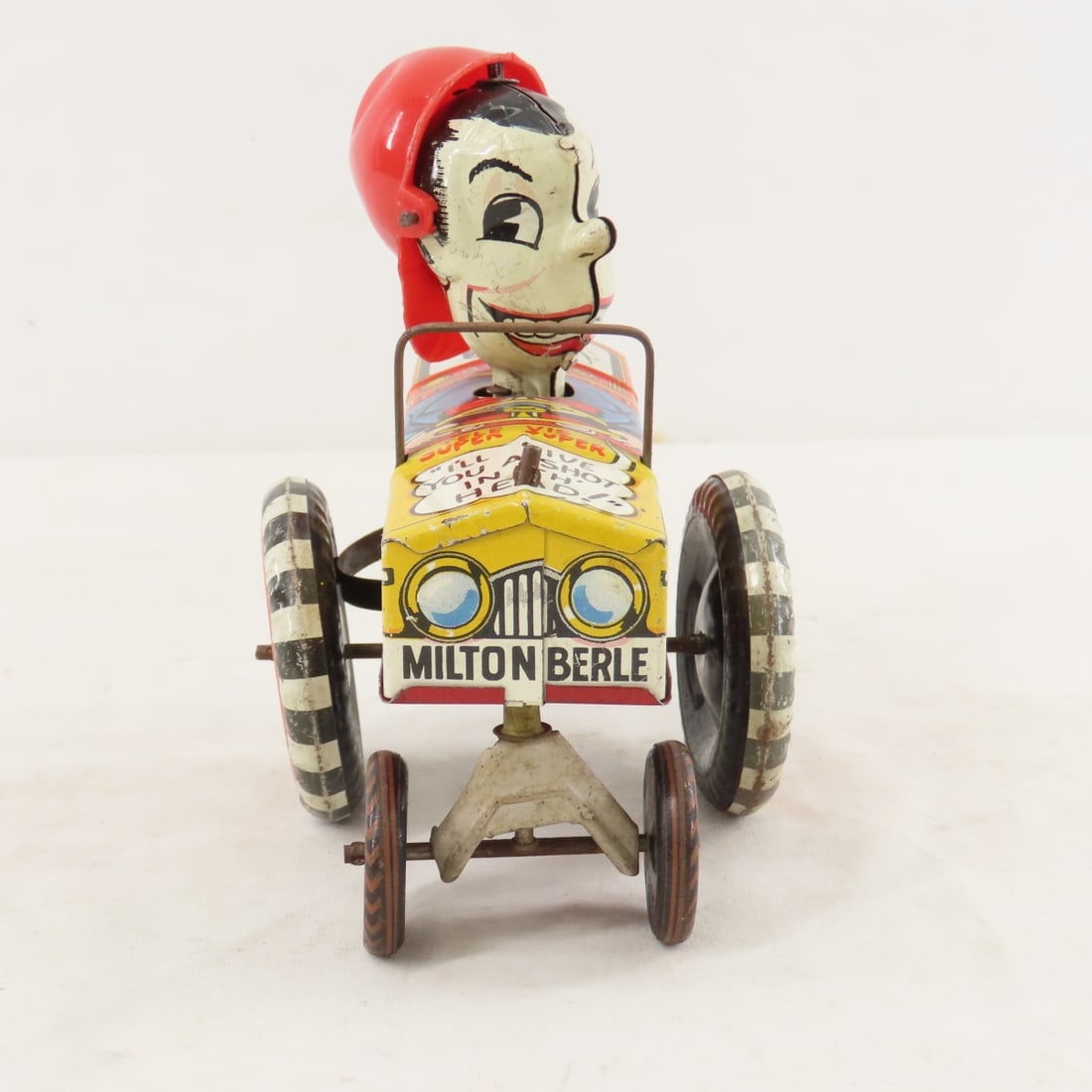 Marx Milton Berle Tin Litho Crazy Car Wind-Up Toy - 8