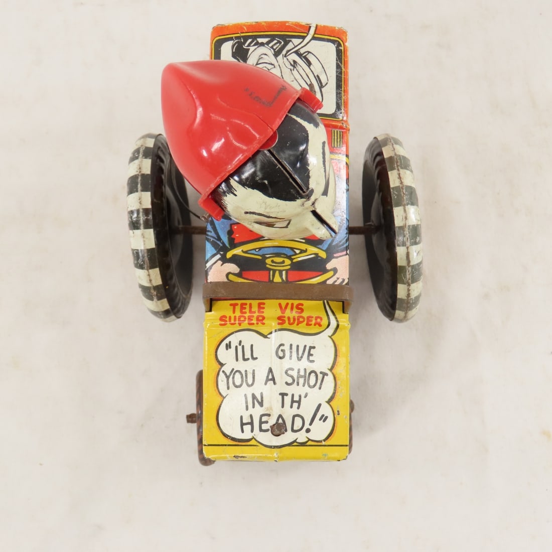 Marx Milton Berle Tin Litho Crazy Car Wind-Up Toy - 9