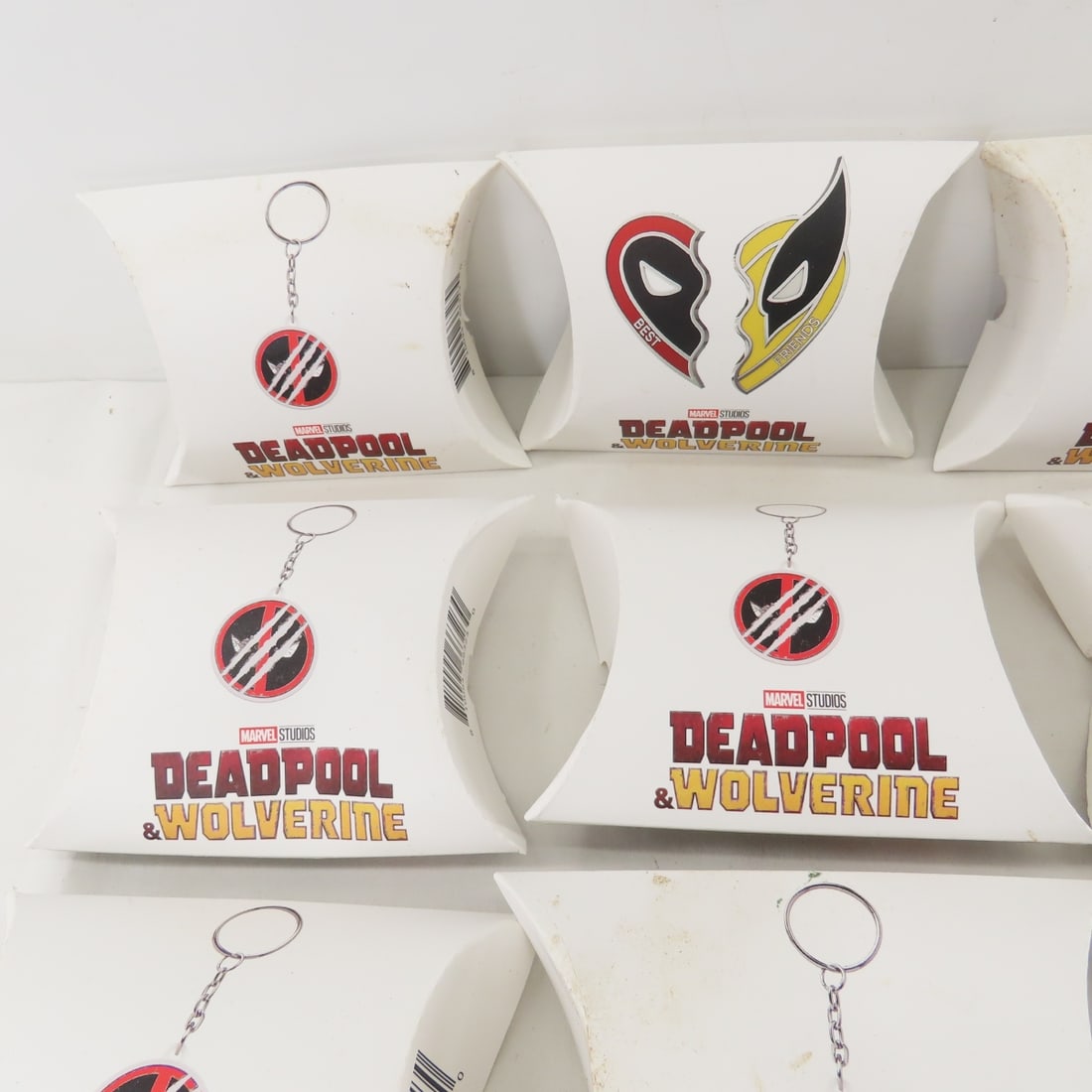 Deadpool/Wolverine Keychains, Bracelets, Pin Set - 2