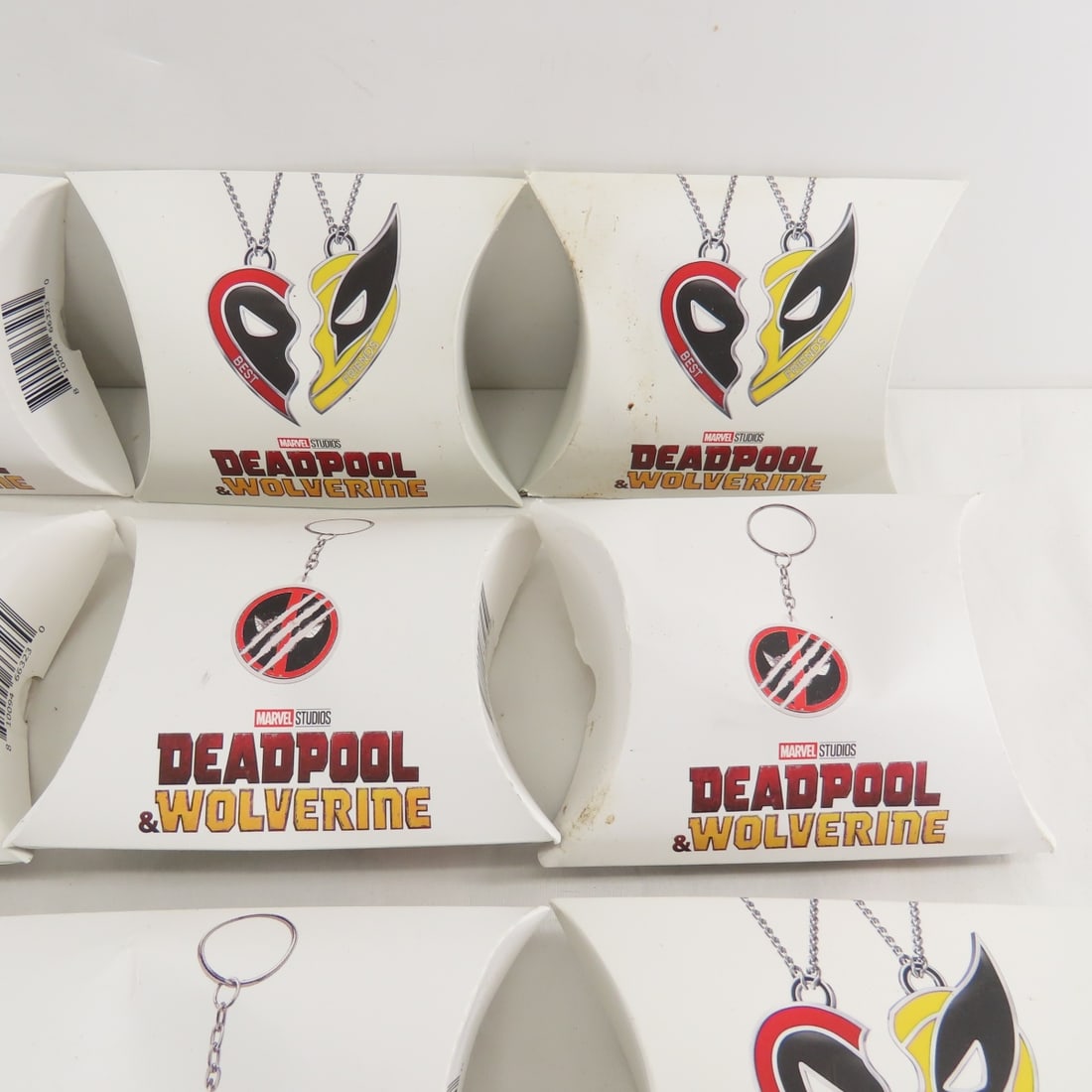 Deadpool/Wolverine Keychains, Bracelets, Pin Set - 4