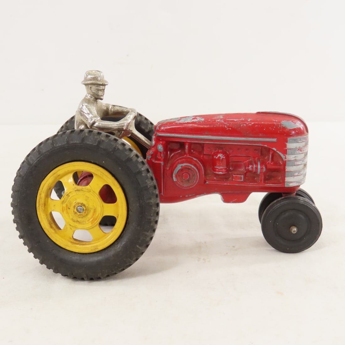 3 Vintage Hubley Tractors & ERTL Wagons - 4