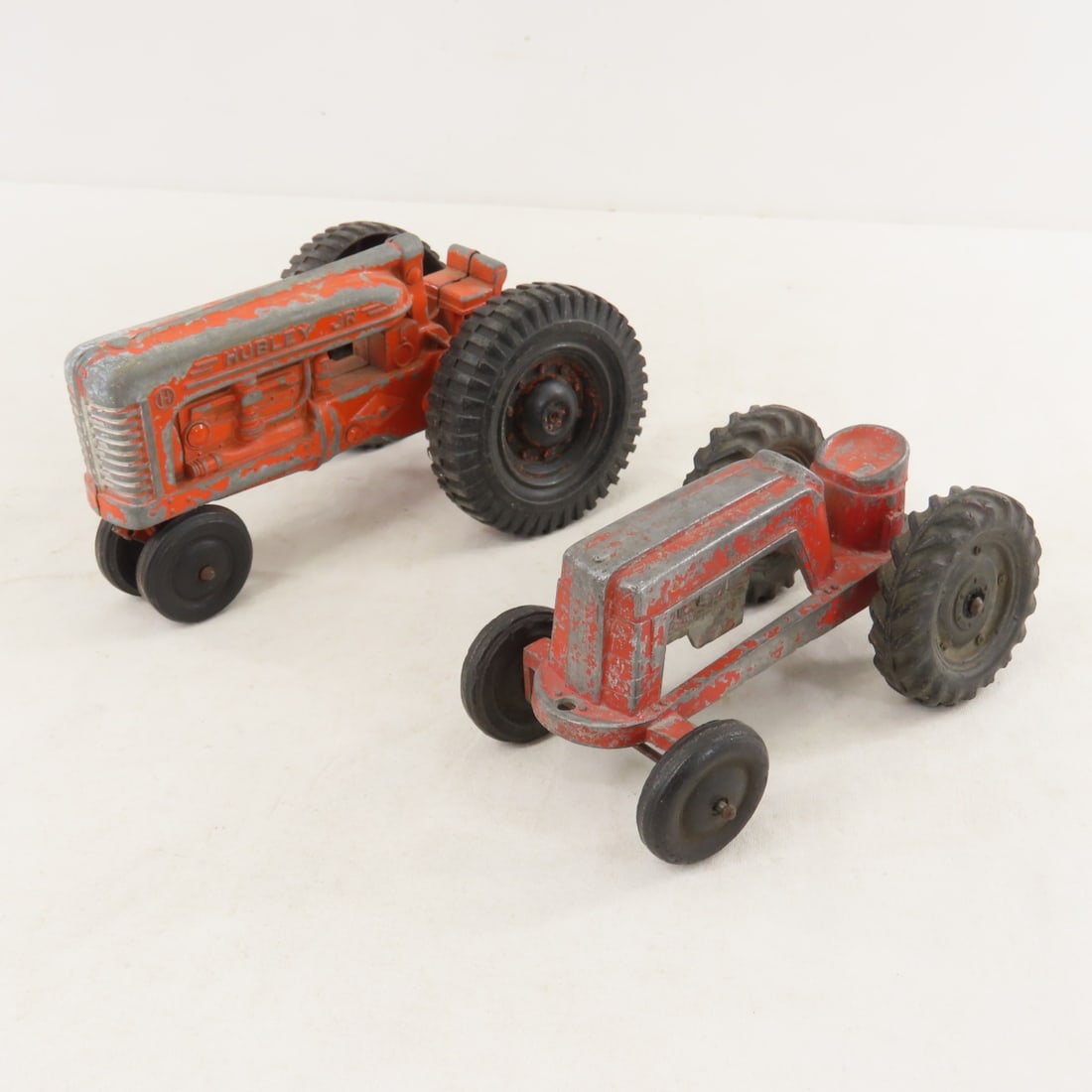 3 Vintage Hubley Tractors & ERTL Wagons - 7