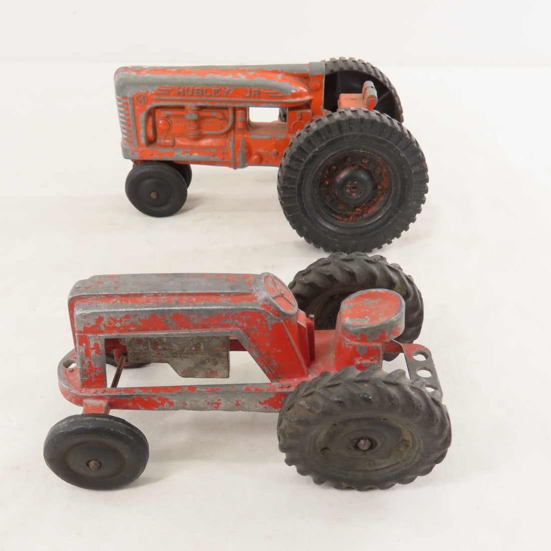 3 Vintage Hubley Tractors & ERTL Wagons - 8