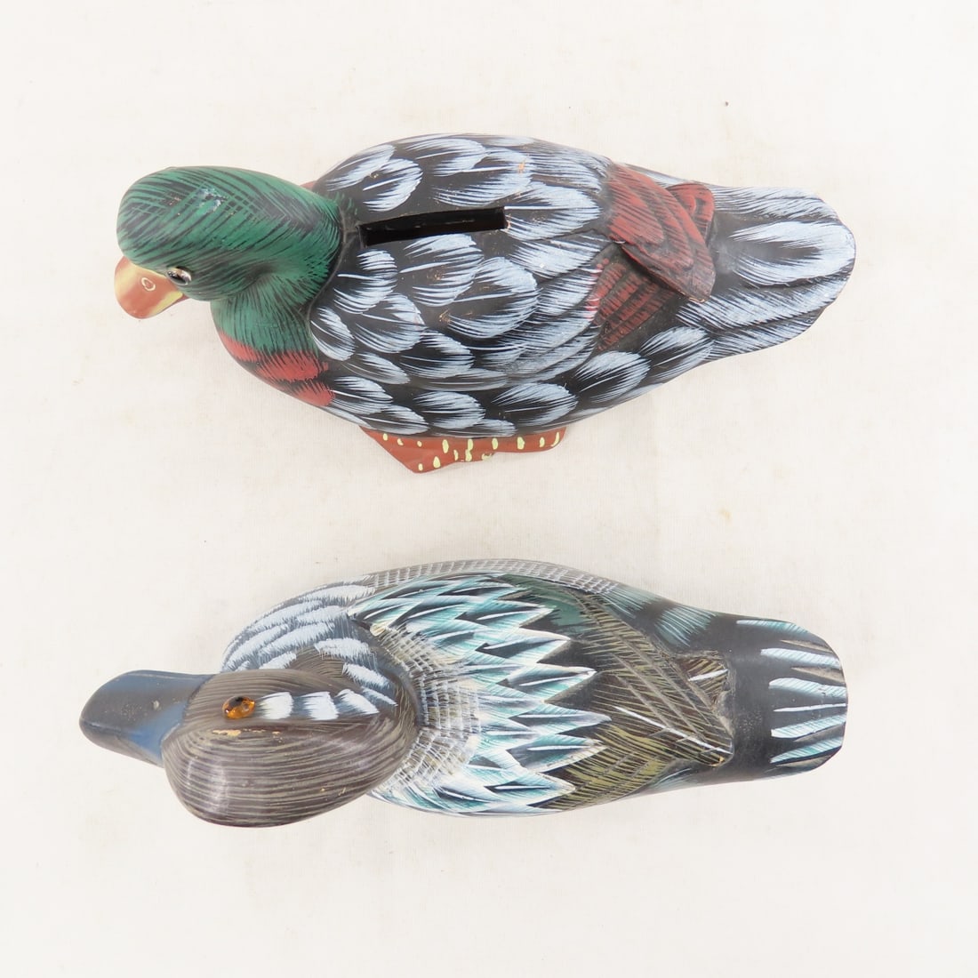 Collection of Ceramic & Plant Fiber Ducks Decor - 8