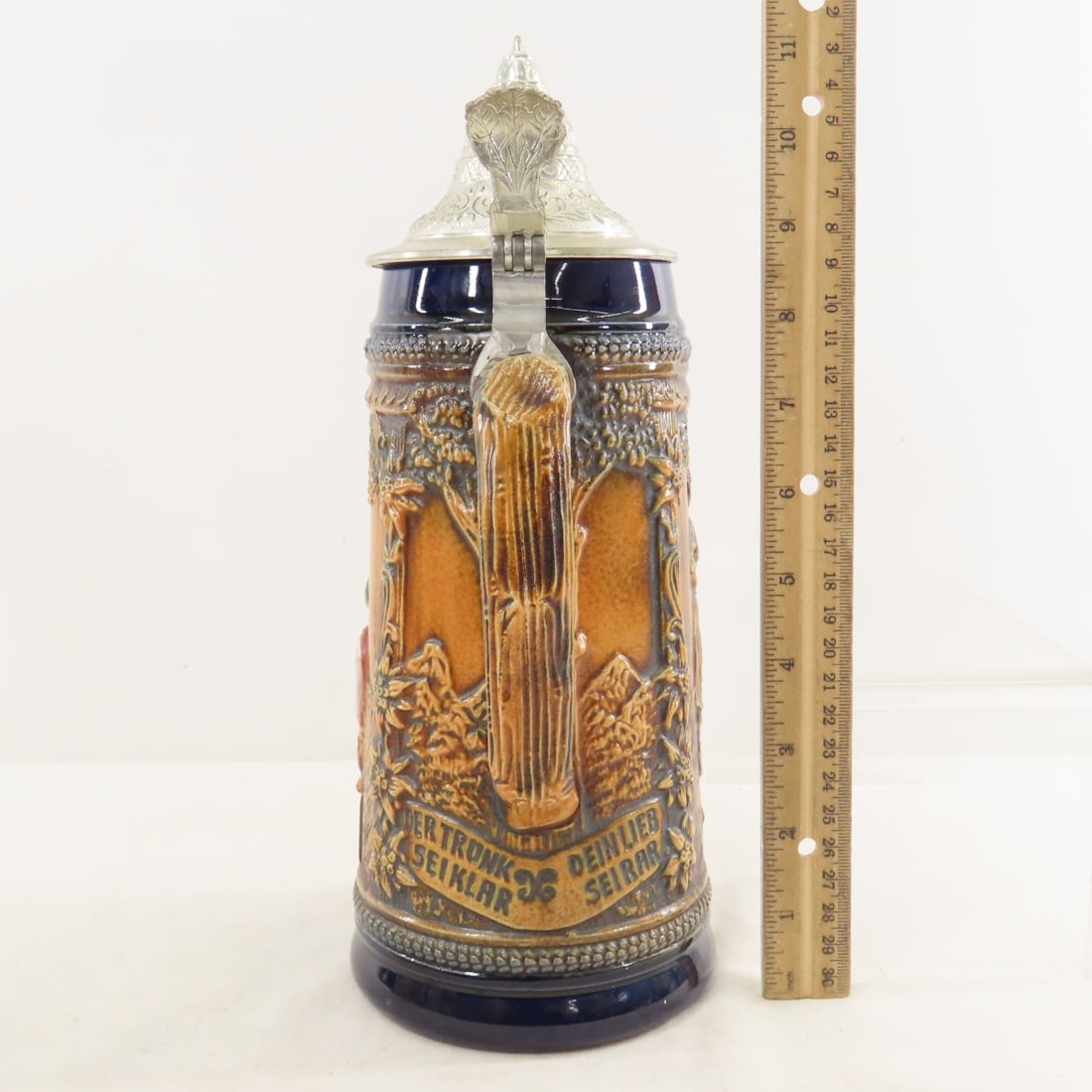 6 Vintage Ceramic German Beer Steins - 5