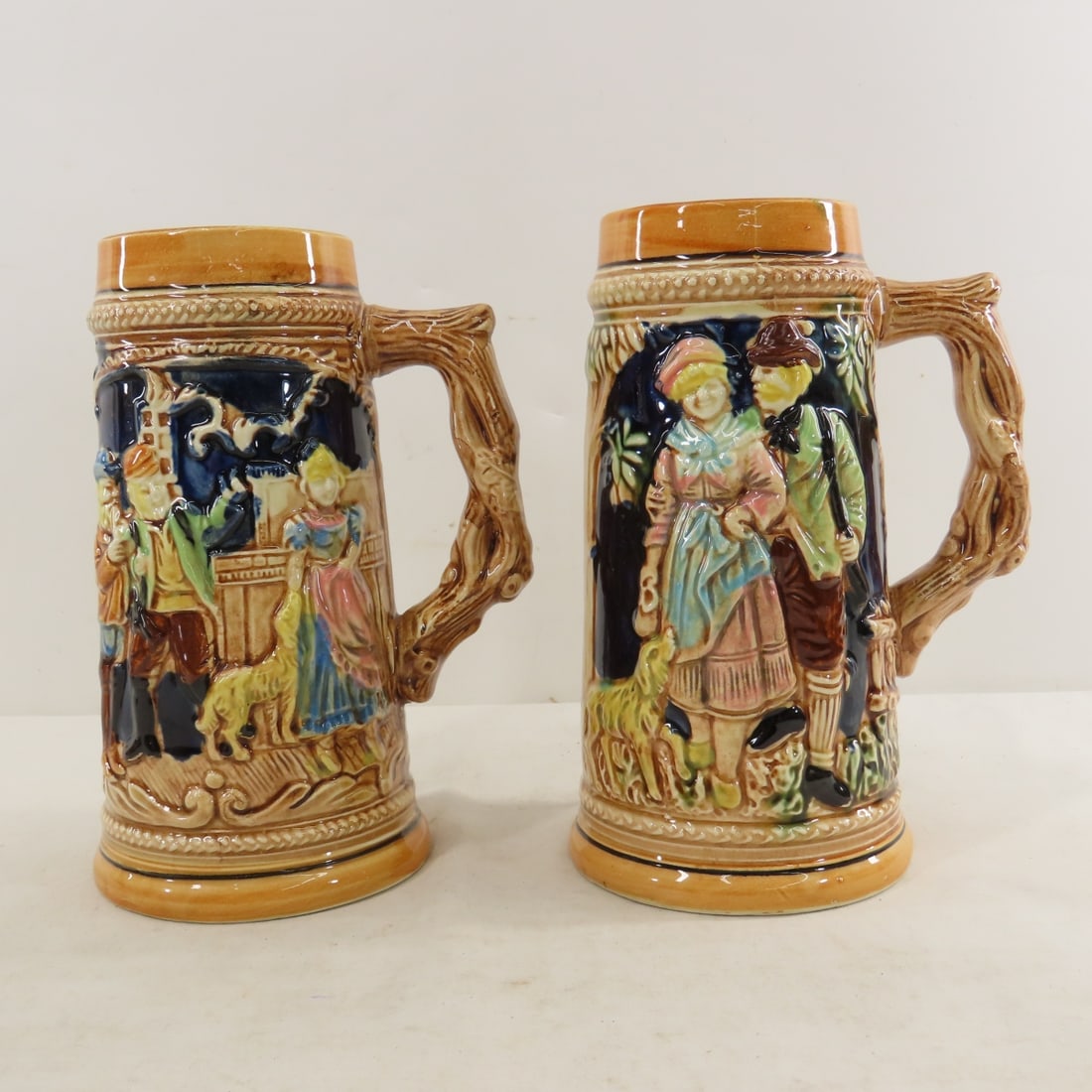6 Vintage Ceramic German Beer Steins - 7