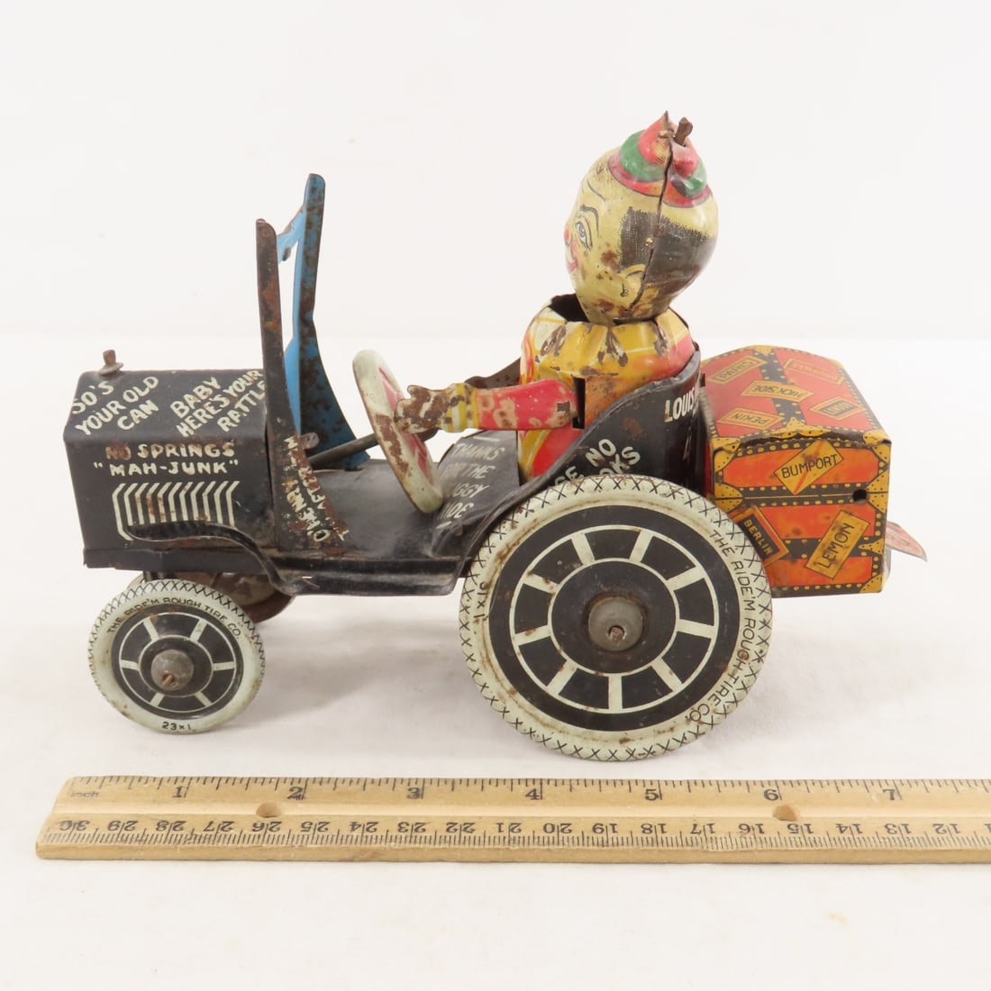 Vintage Marx Joy Rider Tin Litho Wind-Up Car - 2