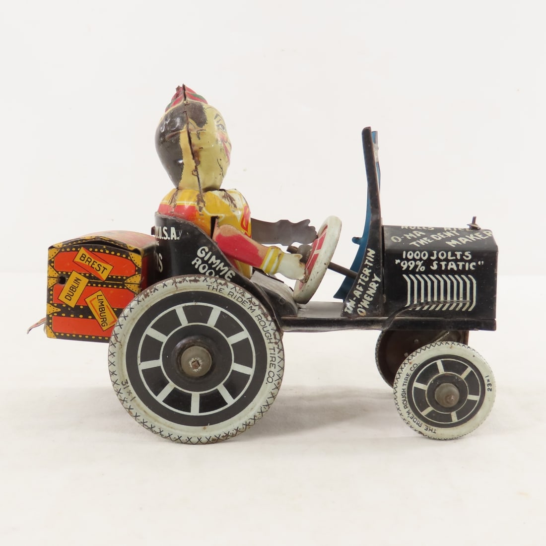 Vintage Marx Joy Rider Tin Litho Wind-Up Car - 6