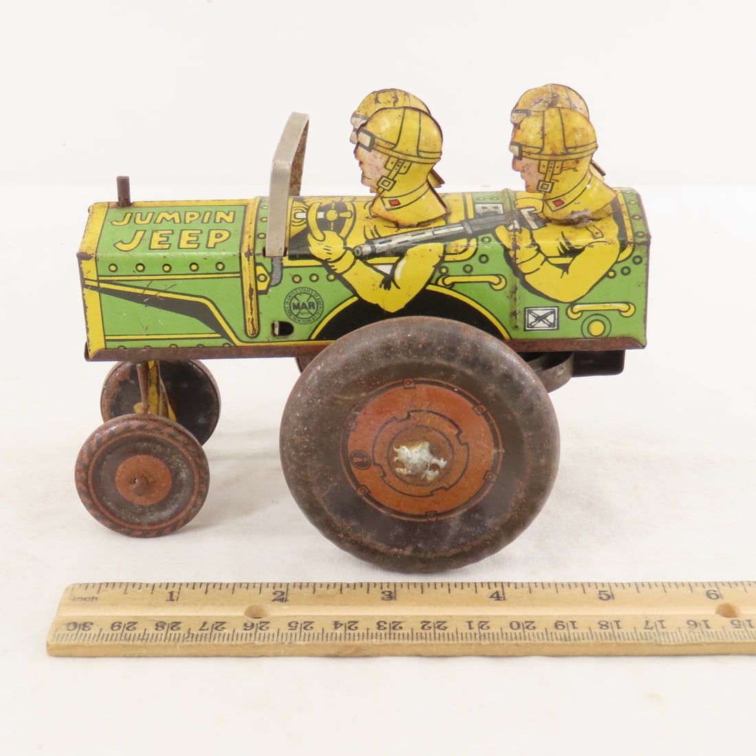 Vintage Marx Jumpin Jeep Tin Wind-Up Car - 2
