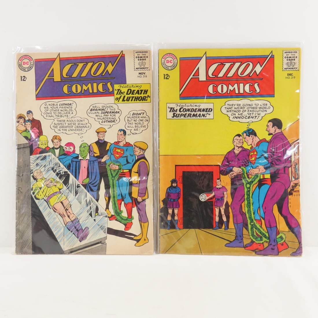 19 Vintage DC Action Comics 318, 319, 336, 662 - 2
