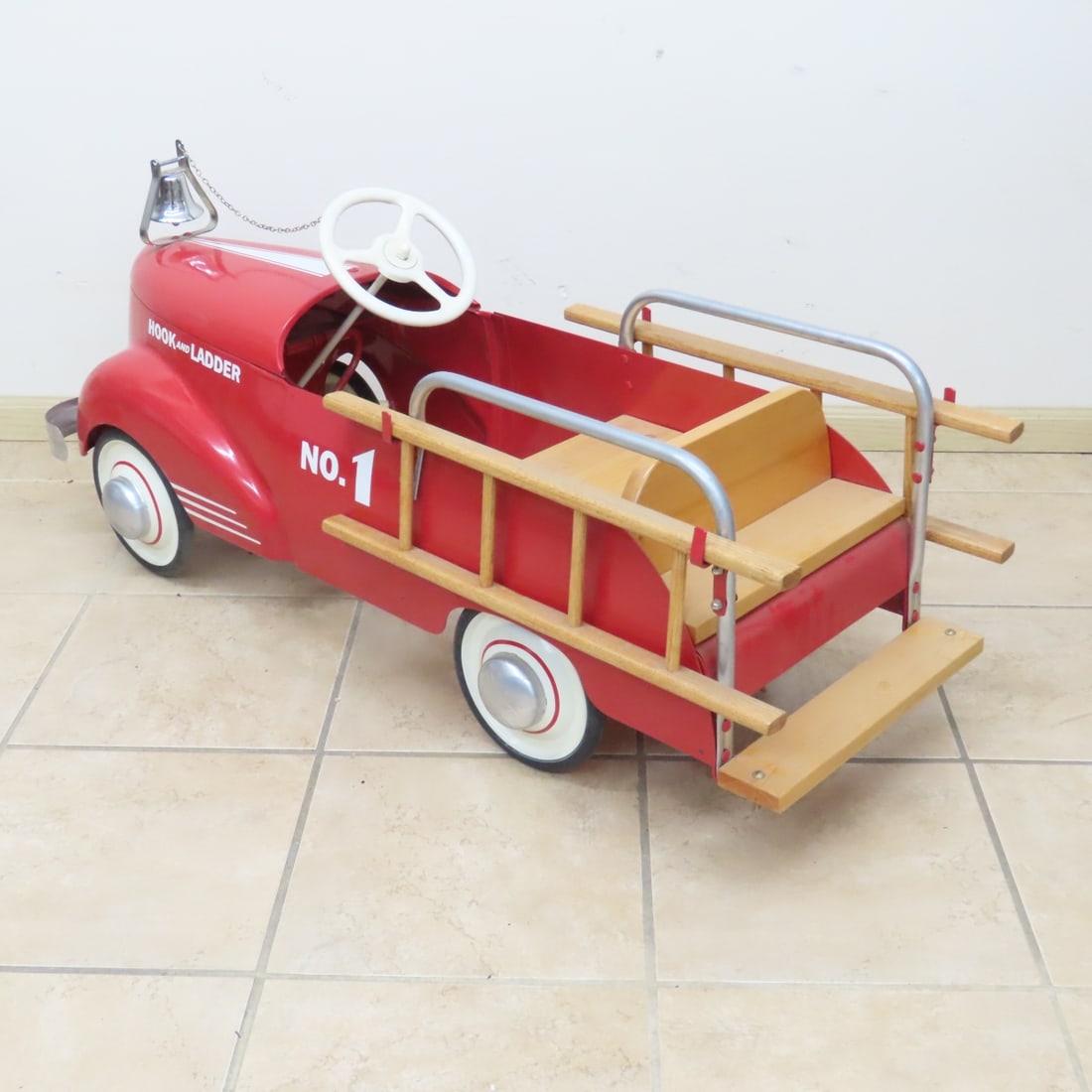 Restored Garton No 1 Fire Truck Pedal Car - 3