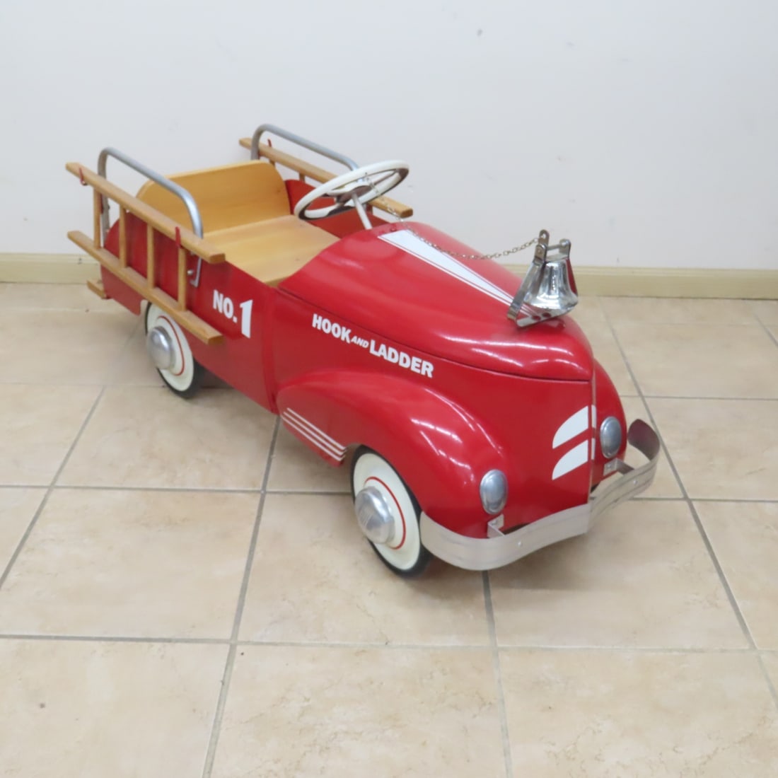 Restored Garton No 1 Fire Truck Pedal Car - 7