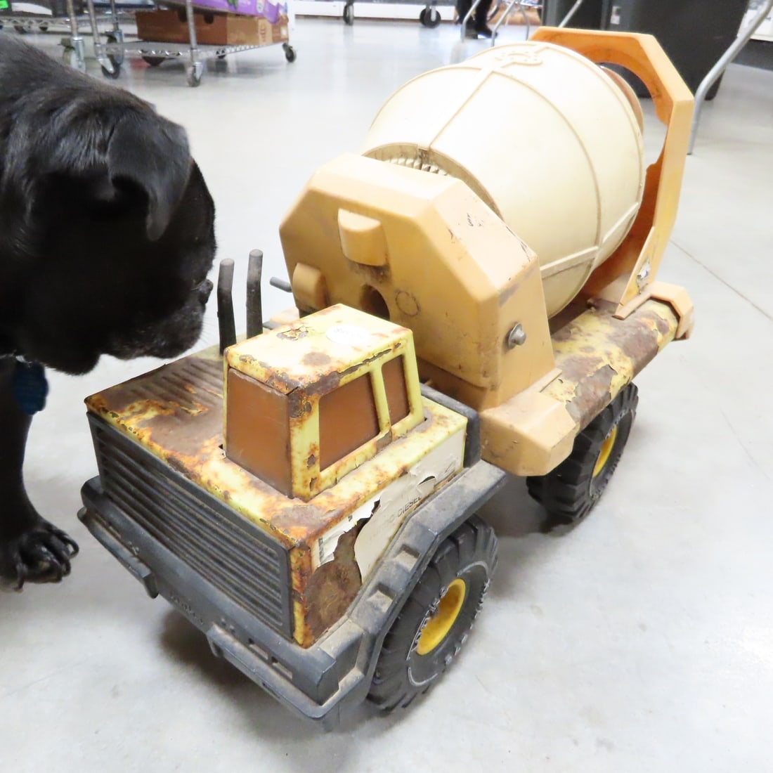 Vintage Tonka Grader, Cement Mixer, Dump Truck - 7