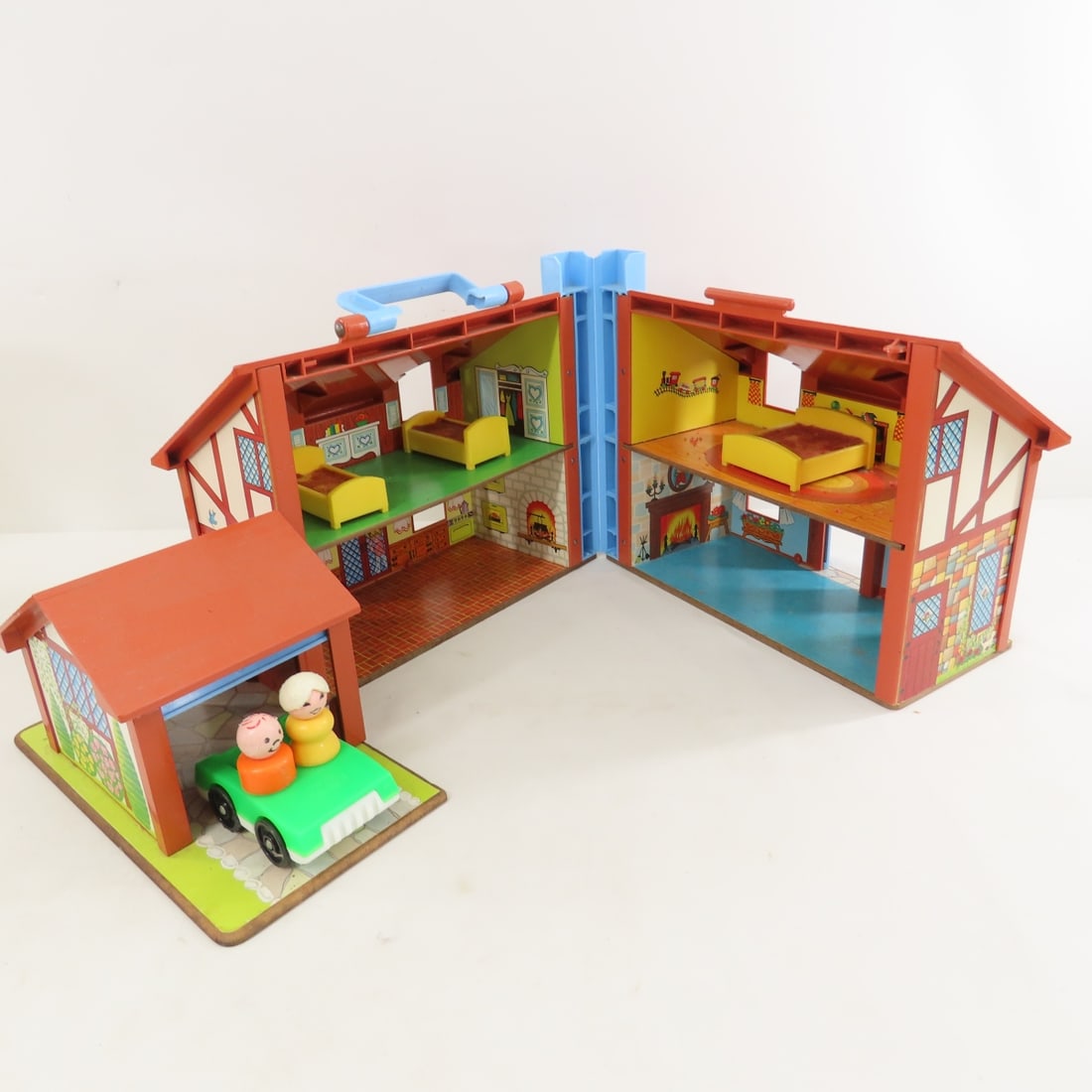 Vintage Fisher Price Parking Ramp, Barn, House - 4