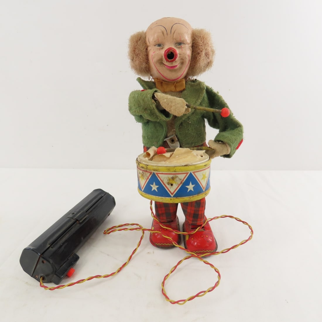 3 Vintage Wind-Up & Battery Drummer & Cymbal Toys - 3